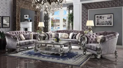 Produktbild von Sofa Dreisitzer Sofas Couch Polster Garnitur Leder Barock Rokoko Wohnlandschaft