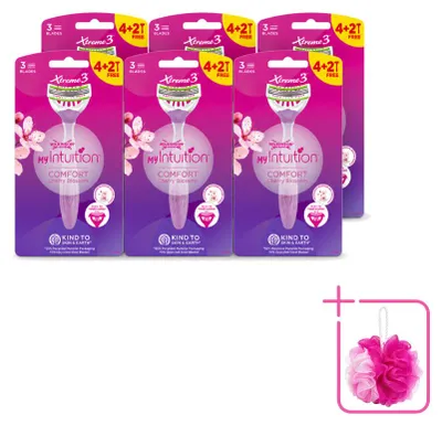 Imagen del producto de 6 afeitadoras desechables Wilkinson Sword Xtreme 3 My Intuition para mujeres - Paquete económico - 6 unidades