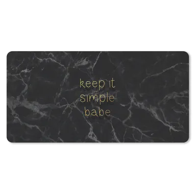 Produktbild von MuchoWow® Mauspad Mousepad Zitat - Sprichwörter - Gold - Marmor 60x30 cm - Mousepads - Maus Mat - Pad - Mausunterlage - Nachhaltig