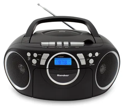 Produktbild von Karcher RR 5042 tragbares Radio mit CD-Player und Kassettenspieler (Batterie-/Netzbetrieb, AUX-In)