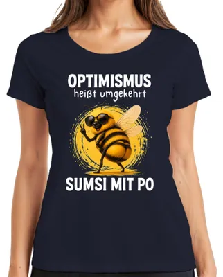 Obrázok produktu pre Optimistické tričko s nápisom "Sumsi s pozeraním sa, sarkazmus", modrá farba, veľkosť XXL