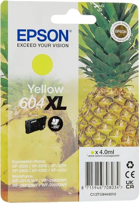Zdjęcie produktu dla Epson 604XL, Wysoka (XL) wydajność, Żółty, 4 ml, 1 szt., 350 stron(y), Jednopak