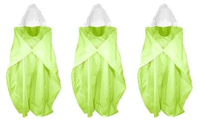 Immagine prodotto di Solidchoice - 3 mantelli impermeabili riutilizzabili in verde per adulti