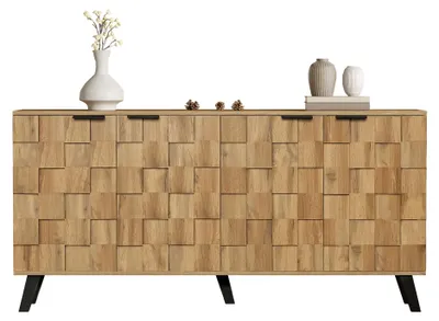 Produktbild von Moderner Sideboard mit 4 Türen, 160,5 x 35,5 x 78 cm