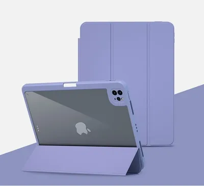 Obrázek produktu pro Otočné pouzdro pro iPad Pro 2018, 12,9 palců, průhledné pouzdro 2 v 1 s odnímatelnou klávesnicí