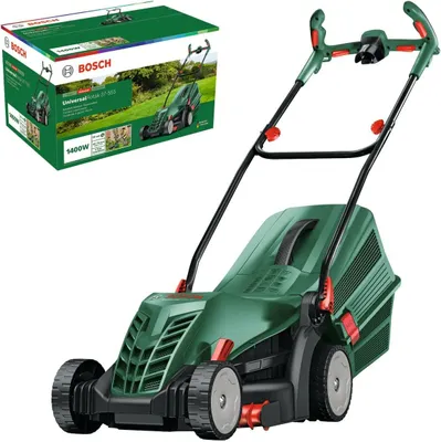 Immagine prodotto di Tagliaerba elettrico con filo – Motore da 1400W – Larghezza di taglio di 37 cm – Contenitore di raccolta da 40 litri