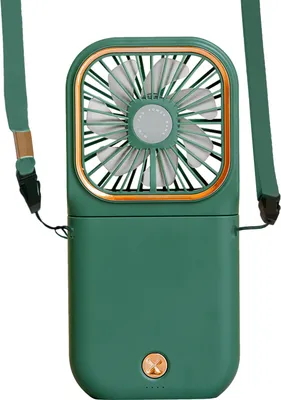 Produktbild von Halskettenventilator Tragbare Mini-Ventilatoren Faltbarer Haengeventilator Wiederaufladbarer USB-Ventilator mit 3 Geschwindigkeiten und Telefonhalter fuer Reisen im Freien