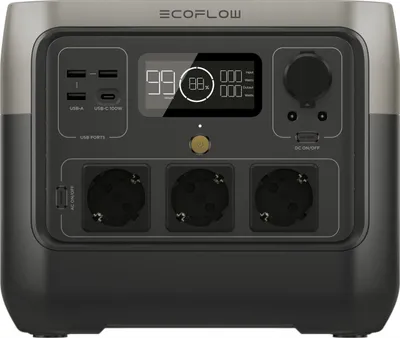 Produktbild von Ecoflow River 2 Pro - Lítium-železitý fosfát (LiFePO4) - AC - DC - Solárny - USB - 768 Wh - 800 W - 800 W - 1600 W