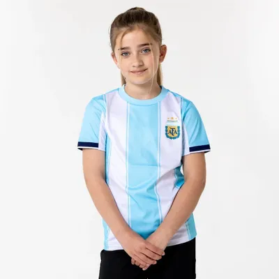 Immagine prodotto di Maglia Casa Argentina Bambini - Taglie 116 a 164 - Maglia da Calcio per Bambini - Merchandise Ufficiale AFA Fan