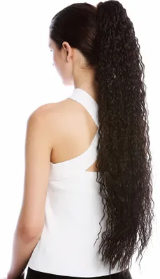 Produktbild von WIG ME UP Zopf Pferdeschwanz Extrem Lang Voluminös Krepplocken Dunkelbraun N857-V-3