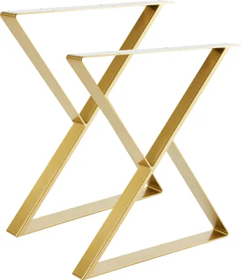 Produktbild von 2 x Tischgestell Tischkufen Tischuntergestell Tischbeine X - Gestell 60x75 cm