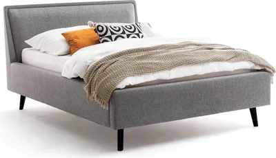 Produktbild von Doppelbett Estee 140x200 mit Stauraum - grau/schwarz