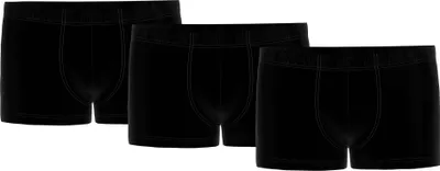 Produktbild von Seidensticker Herren Boxershorts, 3er Pack - Trunk 3-Pack, Single Jersey, Baumwollmischung, einfarbig Schwarz M