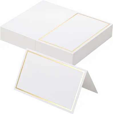 Produktbild von Tischkarten zur Geburtstagsfeier – Set mit 50 Stück – Hochzeit – Namensschilder – Kommunion – Festival – Party – Taufe