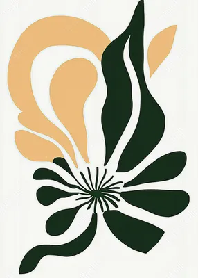 Produktbild von Poster 50x70cm Minimalistische Blume, Skandinavischer Stil, Boho