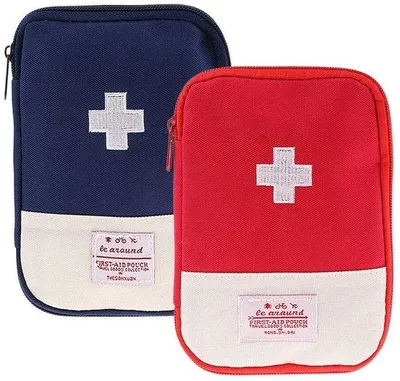 Produktbild von Medizinische Erste-Hilfe-Tasche aus Oxford-Stoff - Wasserfest - Reißverschluss - 15 x 10,5 cm