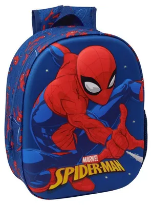 Produktbild von Safta Spider-man 8.64l 27x33x10 Cm 3d Rucksack Blau Kinder Blau One Size