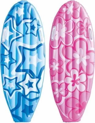 Produktbild von Bestway 42046 Surfbrett Luftmatratze 114 x 46 cm für Kinder, blau/rosa
