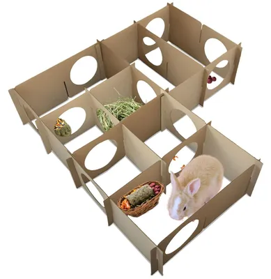 Produktbild von JR FARM PlasticFree Gras-Labyrinth für Kaninchen: 14 Platten 26x58