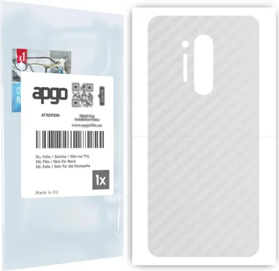Produktbild von apgo Rückseite Schutzfolie für OnePlus 8 Pro -  Hinten Schutzfolie Carbon Transparent (durchsichtig), Rückseite Folie schützt vor Kratzern und Fingerabdrücken
