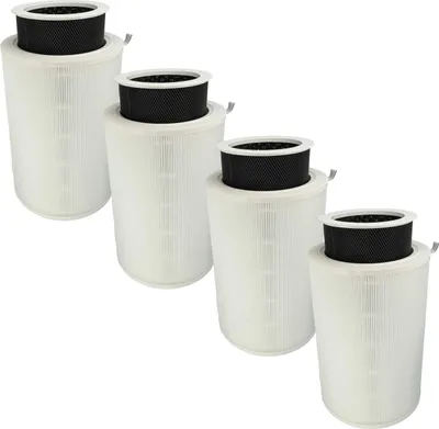 Produktbild von vhbw 4x Luftilter kompatibel mit Xiaomi Mi Air Purifier 3, Mi Air Purifier 2S Luftreiniger - Kombifilter Vorfilter + HEPA + Aktivkohle