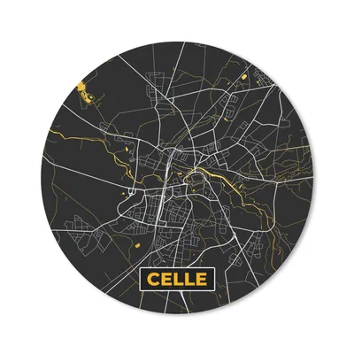 Produktbild von MuchoWow® Mauspad Mousepad Celle - Stadtplan - Gold - Karte - Deutschland 50x50 cm - Mousepads - Maus Mat - Pad - Mausunterlage - Vinyl