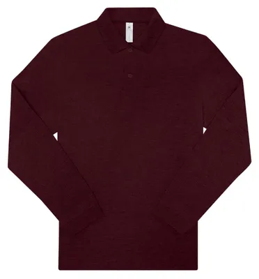 Imagen del producto de B&C - Camisa para hombre "My Polo 210", manga larga, modelo LT5963 (Talla L) (Color: Borgoña)