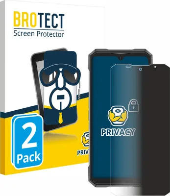Produktbild von 2x BROTECT Sichtschutzfolie für Doogee S200X Anti-Spy Privacy Sichtschutz Blickschutz Folie Blaulicht-Schutz