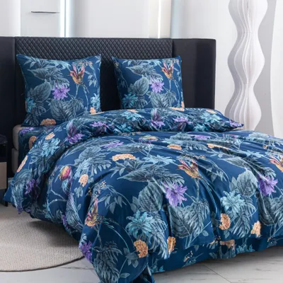 Immagine prodotto di Biancheria da letto - 135x200 cm - Set composto da copripiumino e federe - Colibrì - Microfibra e cotone - 1 federa 70x80 cm