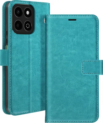 Produktbild von Mayaxess, Honor 200 Smart Wallet Case Standfunktion mit Handschlaufe, Türkis