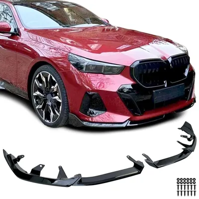 Für BMW 5er G60 G61 2023- mit M-Paket Frontspoiler Schwarz Glanz Lippe Spoiler in der Farbe Schwarz von Carparts-Online GmbH
