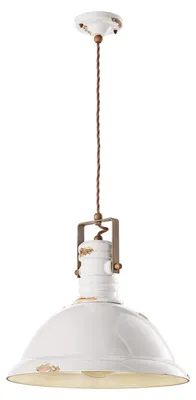 Produktbild von Ferroluce Industrial Hängelampe 40cm Weiß Rund