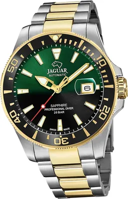 Produktbild von Jaguar Edelstahl Herren Uhr Analog Luxus silber gold Pro Diver D2UJ887/4