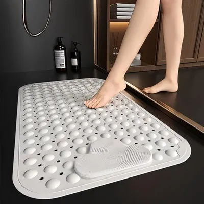 Produktbild von Famanu Antirutsch-Duschmatte 70 x 40 cm - Weiß mit Fußmassage und Saugnäpfen