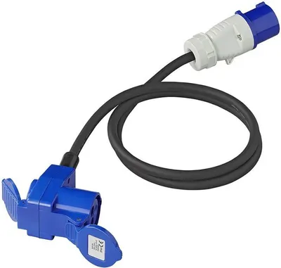 Obrázok produktu pre Kábel adaptéra 150 cm 3 x 2,5 mm² z CEE zástrčky do CEE uhlového konektora + Schuko zásuvka