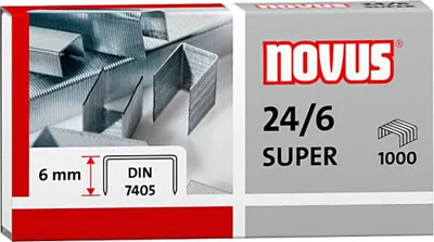 Produktbild von NOVUS Heftklammern 24/6 DIN SUPER 10.000 Stk. 6mm