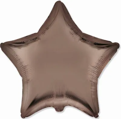 Obrázok produktu pre Fóliový balón hnedý, hviezda, 45 cm, Flexmetal