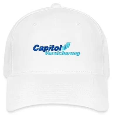 Produktbild von Spreadshirt Stromberg Gesticktes Logo Der Capitol Versicherung Flexfit Cap, L/XL (Caps), Weiß