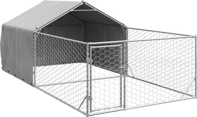 Immagine prodotto di Cuccia per Cani da Esterno con Recinto 5x2x1,5m Acciaio Zincato