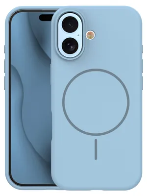 Zdjęcie produktu dla Nakładka Silicone Thin Mag Do Iphone 17 6,3" Jasnoniebieska