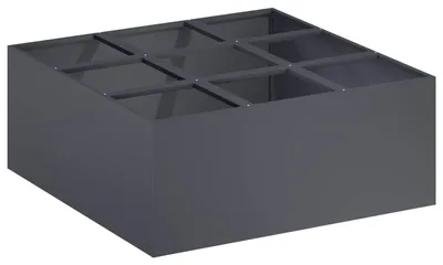 Image de vidaXL Pot de jardin anthracite, 100 x 100 x 30 cm