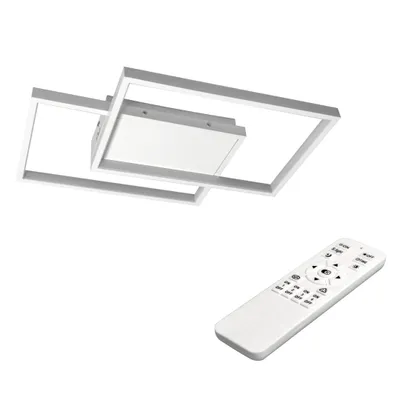 Produktbild von MasterLED Deckenleuchte – 42×30×6 cm – Weiß – Aufbau – smarte wohnzimmerlampe dimmbar mit Fernbedienung – LED Deckenleuchte Galaxis Polaris