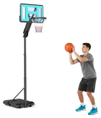 Zdjęcie produktu dla Obręcz do koszykówki SPORTNOW ze stojakiem Kołowrotek 146-236 cm z regulacją wysokości Czarny