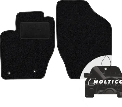 Produktbild von moto-MOLTICO Vorne Fußmatten Auto Velours Autoteppiche Schwarz Automatten Set 2-teilig passend für Peugeot 307 2001-2008