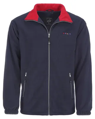 Produktbild von Dry Fashion Herren Fleece-Jacke Borkum - Fleecejacke Outdoorjacke mit Windstopp und verstellbaren Bundzug in Navy Größe 3XL