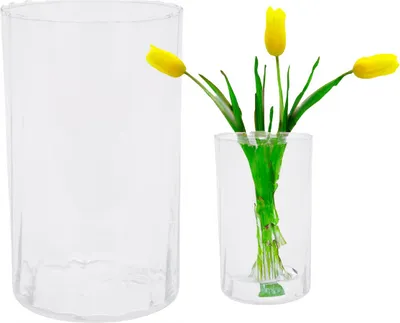 Produktbild von Dekorative Glasvase für Blumen 13 x 21,5 cm