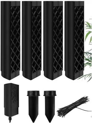 Produktbild von Kokos-Pflanzstütze - 245 cm - Schwarz - Natürlich - Kokosfaser