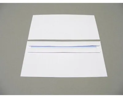 Produktbild von Briefumschläge 121x235mm 90g/qm selbstklebend VE=1000 Stück weiß