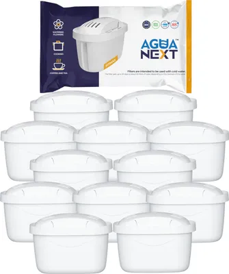 Produktbild von Wkłady filtrujące Agua Nextr 12 sztuk | zamiennik do dzbanka filtrującego Dafi Unimax Aquaphor A5 BRITA Maxtra+ PHILIPS AWP212/10