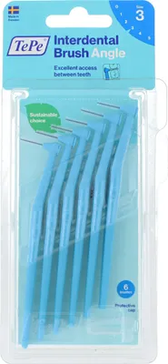 Image de Brosses interdentaires TePe Angle bleu 0,6mm ISO 3, 6 pces